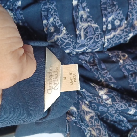 Christopher and Banks Cotton 3/4 sleeve Blazer, patchwork pattern, 100% cotton - Picture 6 of 8